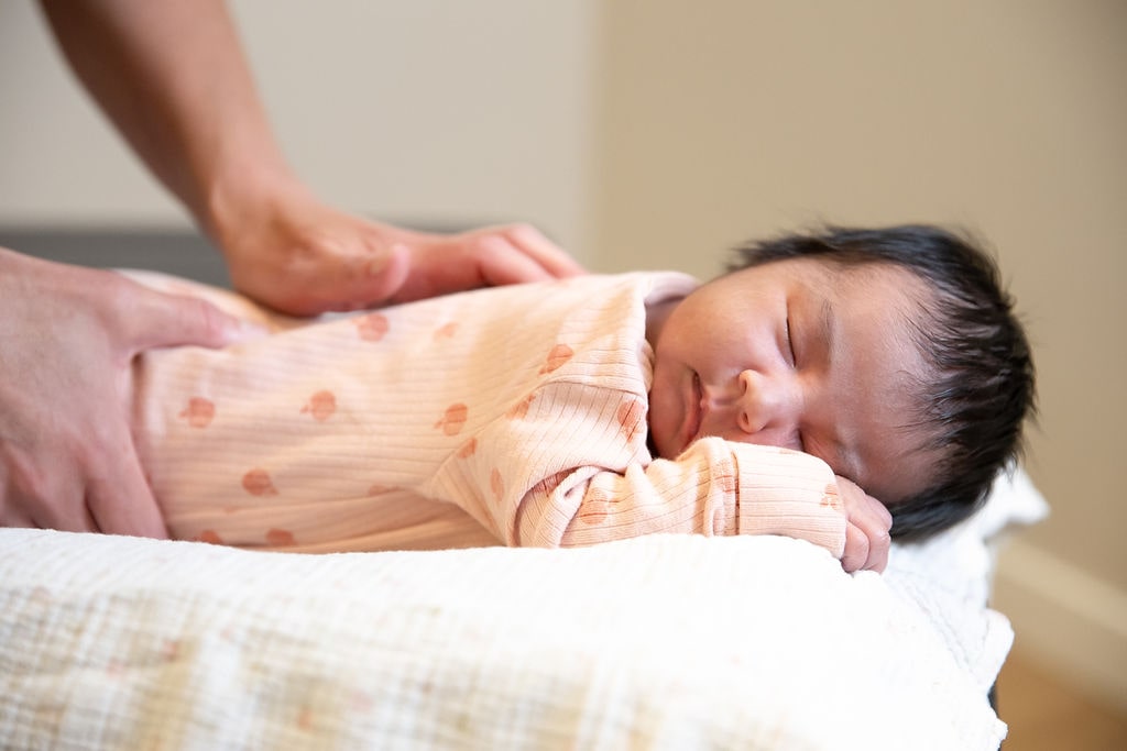 Newborn Baby During Chiropractic Visit